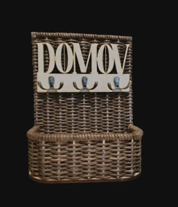 Dekoračný kôš na kľúče - závesný (DOMOV)