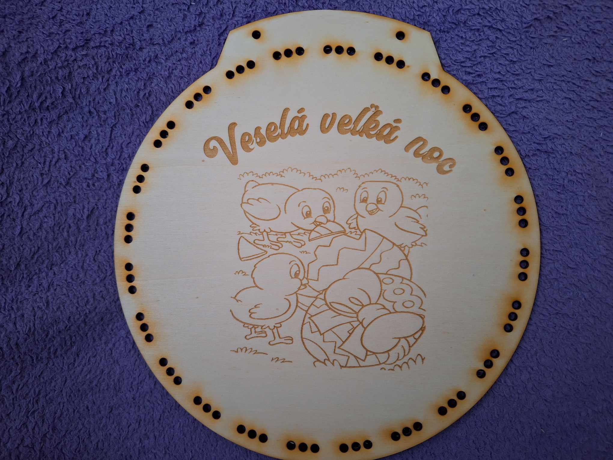Veľkonočný vrkočový veniec č.16 (Slov.text)