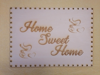 Preglejkové dno na opletanie gravírované obdĺžnik 4mm - 25x15cm HOME