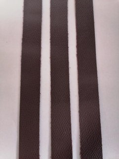 Kožený pás 2cm široký, dĺžka 60cm - mahagonový