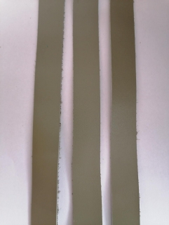 Kožený pás 2cm široký, dĺžka 30cm - olivový