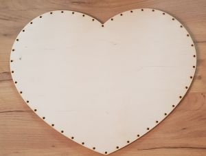 Preglejkové dno na opletanie srdce 4mm - 35x25cm s vlastným textom 