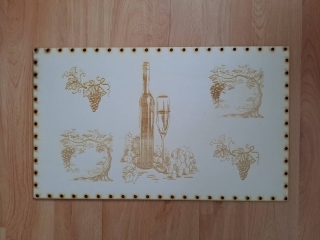 Preglejkové dno na opletanie gravírované obdĺžnik 5mm - 40x30cm Víno