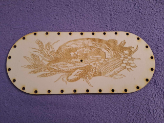 Preglejkový poklop na chlebník oválny 3mm - 30x13cm ( na úchytku) typ5
