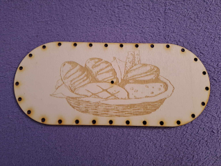 Preglejkový poklop na chlebník oválny 3mm - 30x13cm ( na úchytku) typ10