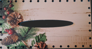 3D kapesníkovník s dierkami UV tlač 3mm - 24,5x13cm - typ39