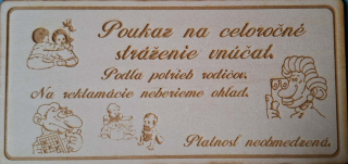 Poukaz na stráženie vnúčat - (slov.text)