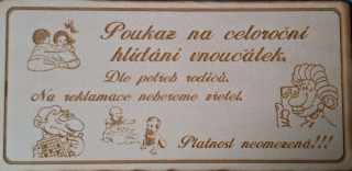 Poukaz na stráženie vnúčat - (český.text)