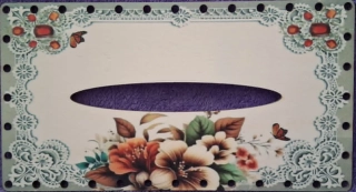 3D kapesníkovník s dierkami UV tlač 3mm - 24,5x13cm - typ78