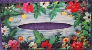 3D kapesníkovník s dierkami UV tlač 3mm - 24,5x13cm - typ80