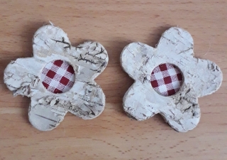 Výrez  Kvet z brezovej kôry 6,5cm