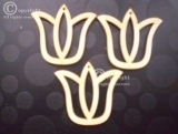 Drevený výrez - Tulipán 60x60x3mm