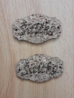 Korkový štítok 50 x 30mm - Šitíčko