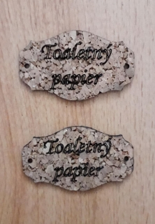 Korkový štítok 50 x 30mm - Toaletný papier