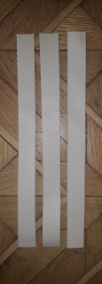 Kožený pás 2cm široký, dĺžka 30cm - smotanový