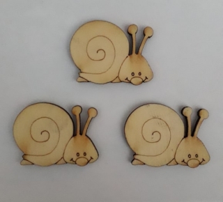 Drevený výrez - slimák - 30x22x3mm