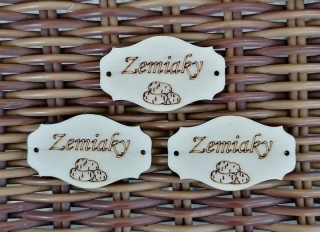 Tabuľka Zemiaky 5x3cm