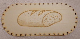 Preglejkový poklop na chlebník oválny Chleba 3mm - 33,5x14,5cm ( bez dierok)