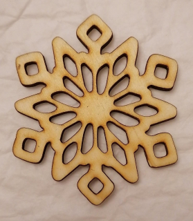 Vianočný výrez vločka8 - 6cm