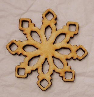 Vianočný výrez vločka9 - 6cm
