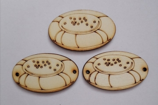 Tabuľka Moravský koláčik s dierkami 5x3cm