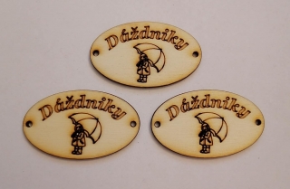 Tabuľka Dáždniky 5x3cm