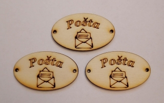 Tabuľka Pošta 5x3cm
