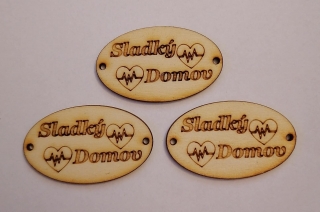 Tabuľka Sladký domov 5x3cm