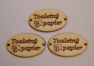 Tabuľka Toaletný papier 5x3cm