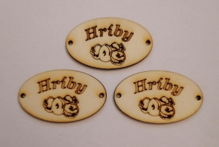 Tabuľka Hríby 5x3cm