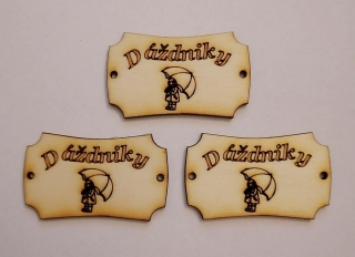 Tabuľka Dáždniky 5x3cm