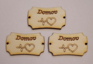 Tabuľka Domov 5x3cm