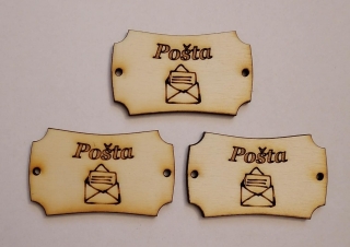 Tabuľka Pošta 5x3cm