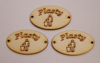 Tabuľka Plasty 5x3cm