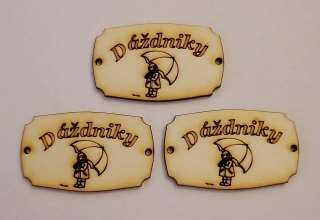 Tabuľka Dáždniky 5x3cm