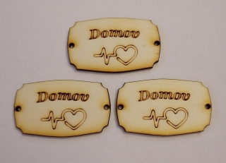 Tabuľka Domov 5x3cm