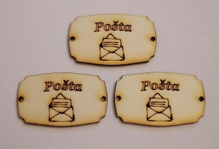 Tabuľka Pošta 5x3cm