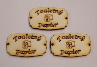 Tabuľka Toaletný papier 5x3cm