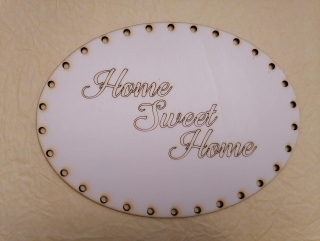 Preglejkové dno vypaľované elipsa HOME 3mm - 27,5x19,5cm