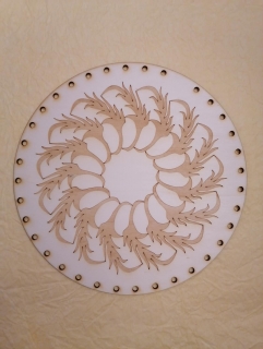 Preglejkové dno gravírované na opletanie 3mm Runy2 - Ø 30cm
