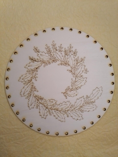 Preglejkové dno na opletanie vypaľované 3mm  Vetvička - Ø 30cm