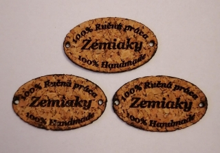 Korkový štítok 50 x 30mm - Zemiaky