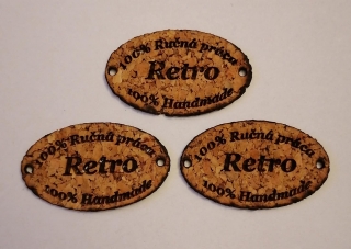 Korkový štítok 50 x 30mm - Retro