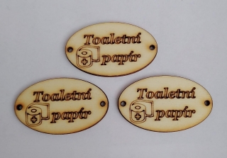 Česká tabuľka 5x3cm - Toaletní papír