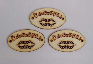 Maďarská tabuľka 5x3cm - Vitajte