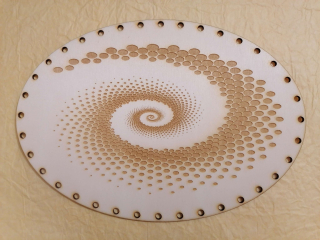 Preglejkové dno gravírované elipsa 3mm - 41x29cm Mandala2