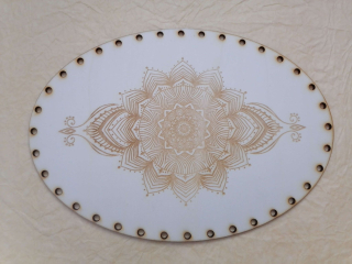 Preglejkové dno gravírované elipsa 3mm - 41x29cm Mandala5