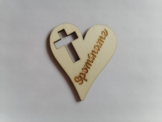 Výrez Srdce 8cm - Spomíname18