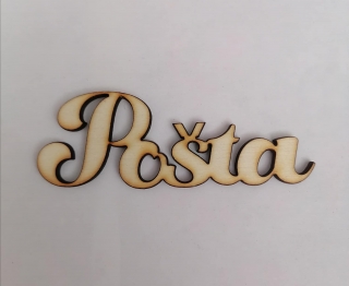 Nápis - Pošta 8x3cm 