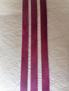 Kožený pás 2cm široký, dĺžka 60cm - ružový melír